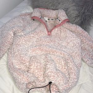 Victoria’s Secret PINK fur half zip Sherpa